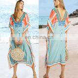 2019 летний шифоновий купальник-кафтан для жінок, пляжний палео, купальник-облякання, саїда де праія, пляжний халат, пляжний сарафан thumbnail-3