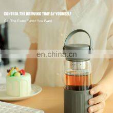 GINT 500ml High Quality Portable Single Wall Anti-scald Glass Water Bottle thumbnail-5