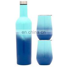 Custom Stainless Steel Insulated 25 oz Wine Tumbler and Two 12 oz Red Wine Bottle Set With Luxury Gift Box thumbnail-3