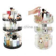 360 Degree Rotating Plastic Makeup Organizer Cosmetic Storage Box