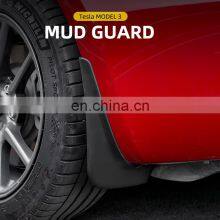 Car Accessories Standard Version Mud Flaps Mudguard No Drilling Black 4Pcs In Set Fender For Tesla Model 3 thumbnail-2