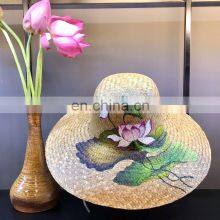 Wholesale Summer Sun Beach Seagrass Straw Hat/ Custom Design Straw Hat Seagrass Hat for Women thumbnail-2