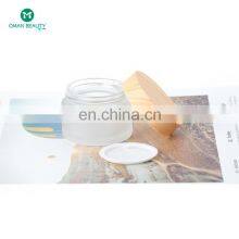 Mini 8oz Frosted Glass Body Lotion Scrub Candle Jar With Lid Wholesale thumbnail-2