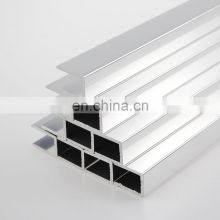 Factory Extruded profile 6063 6463 Mirror polished aluminium U channel glass frame for shower enclosure