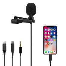 Mini Clip-on Condenser Microphone With 3.5mm Jack Portable Lavalier Microphone for Phone / IPhone / Camera / PC / Laptop thumbnail-2