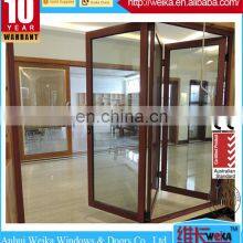 Folding Door Aluminum Frame Balcony Kitchen Sliding Bi-folding Doors Thermal Break Foldable Door AS2047 Certified thumbnail-5