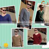 2015 New Arrivals Autumn Men's Clothing 100% Cashmere V Neck Sweater thumbnail-2