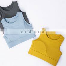 Adjustable High Neck Support Sports Gym Yoga Bra Fixed Pads Workout Running Training Bra Top Athletic Fitness Wear For Women thumbnail-3