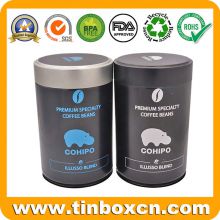 500g Round Custom Coffee Can With Screw Seal Lid and Airtight Tin Body