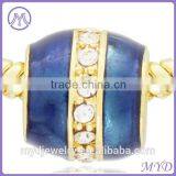 Enameled Easter Faberge Egg Bead for European Charms Bracelet thumbnail-1