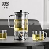 2015 New Arrival ! SAMADOYO Glass Teapot With Strainer, Teapot With Candle Heating