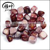 Natural Mookite Jasper Tumbled Rune Stones for Decor/Healing/Meditation