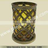 Blown Glass--Yellow Decorative Votive thumbnail-1