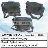 Synthetic Leather Document Sling Bag