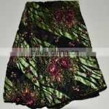 Guangdong supplier high end multicolor African styles velvet lace fabrics with jewellery