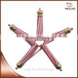Pink Suede Tassel With Gold Caps For Jewelry Accessories Quality Choice thumbnail-1