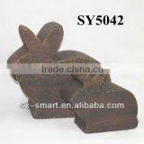 Unique product decoration for home antique brass rabbit statue