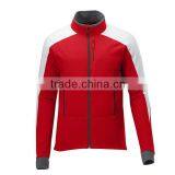 Red and White Outdoor Breathable Men Softshell Jacket