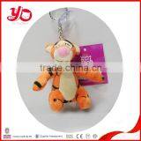 Custom Stuffed Tiger Keychain Toys , Plush Tiger Keychain