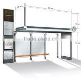 Aluminum & Stainless Steel Outdoor Economic Bus Stop Station with LED Light Box and Tempered Glass for Public Equipment