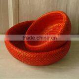 Vietnam Bamboo Double Wall Basket, Wholesale Bamboo Set of 2, Craft Basket for Storage and Decoration