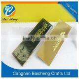 Gold Plating Enamel Color Name Badge With Safety Pin Welcome Hotel and Company Logo Engraved Cost Reasonable thumbnail-2