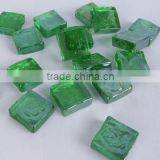 20*20*8mm Colored Square Glass Beads