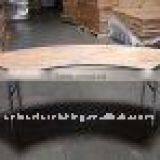 Used Serpentine Wood Folding Restaurant Tables thumbnail-1
