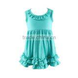 Latest Designs Summer Autumn 95% Cotton Ruffle Sleeveless Girls Clothing 2016 Baby Dress thumbnail-3