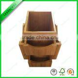 Stand Office Bamboo Supply Stationery Holder on the Desk thumbnail-1
