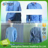 Disposable sterile reinforced sms surgical gown with waist tie