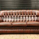 Antique Cigar Brown 3 Seater Sofa thumbnail-1
