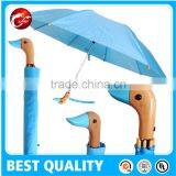 2 Fold Auto Open Duck Umbrella,duck Head Handle Umbrella thumbnail-1