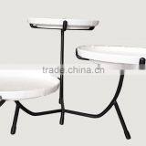 High Quality Cutomized Unbreakable 100% Melamine Outdoor Dinnerware SETS With Iron Rack