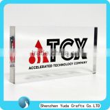 Clear Acrylic Logo Stand 20mm Thick Plexiglass Block