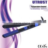 Rotating curling iron (hair straightener& hair extension iron) lcd electric hair straightener brush