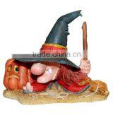 Personalized Handmade Painted Decorative Resin Halloween Witch Figurine thumbnail-1