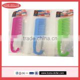 wide tooth hair plastic colorful bath shower comb with hair band