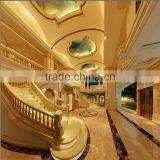 Luxury Golden European Style 3d Rendering Interior Design for Staircase and Entrance Hall of Private Luxury Villa thumbnail-3