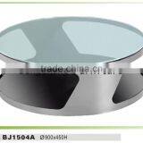 Modern Coffee Table Glass Top Cocktail Living Room Furniture thumbnail-1