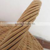 Handmade Wicker Material and Folk Art Style Willow Picnic Basket With Lid thumbnail-4