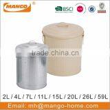 Unique Garage Diamond Plate Galvanized Steel Dustbin thumbnail-6