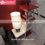 New Design Colorful Wood Sofa Side Table Multifunction Assembly Cube Bookshelf High Quality Glossy MDF Wood Coffee Table thumbnail-2