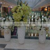 White Fiberglass Flowerpot thumbnail-3