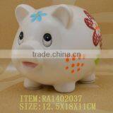 Factory Direct Ceramic Lovely Piggy Coin Box for Children Gift thumbnail-1
