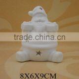 Santa Claus Shape Ceramic Christmas Figurine With LED Light for Porcelain Fire thumbnail-3