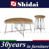 2017 Walnut Coffee Table With Black Metal Legs TA114L TA114S thumbnail-1