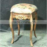Antique European Style Gold Leaf Stool thumbnail-1