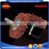 75mm Circular Abrasive Hex Shank Nylon Filament Wheel Shaft Mounted Spindle Deburring Rust Crimped Twist Knot Bowl Non Spark thumbnail-4