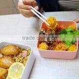 Food Grade BPA Free Plastic Two Layers Lunchbox , Reusable Take Away Lunch Box Food Containers thumbnail-4